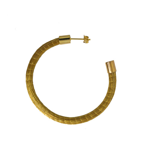 Golden Grass Hoop Earrings